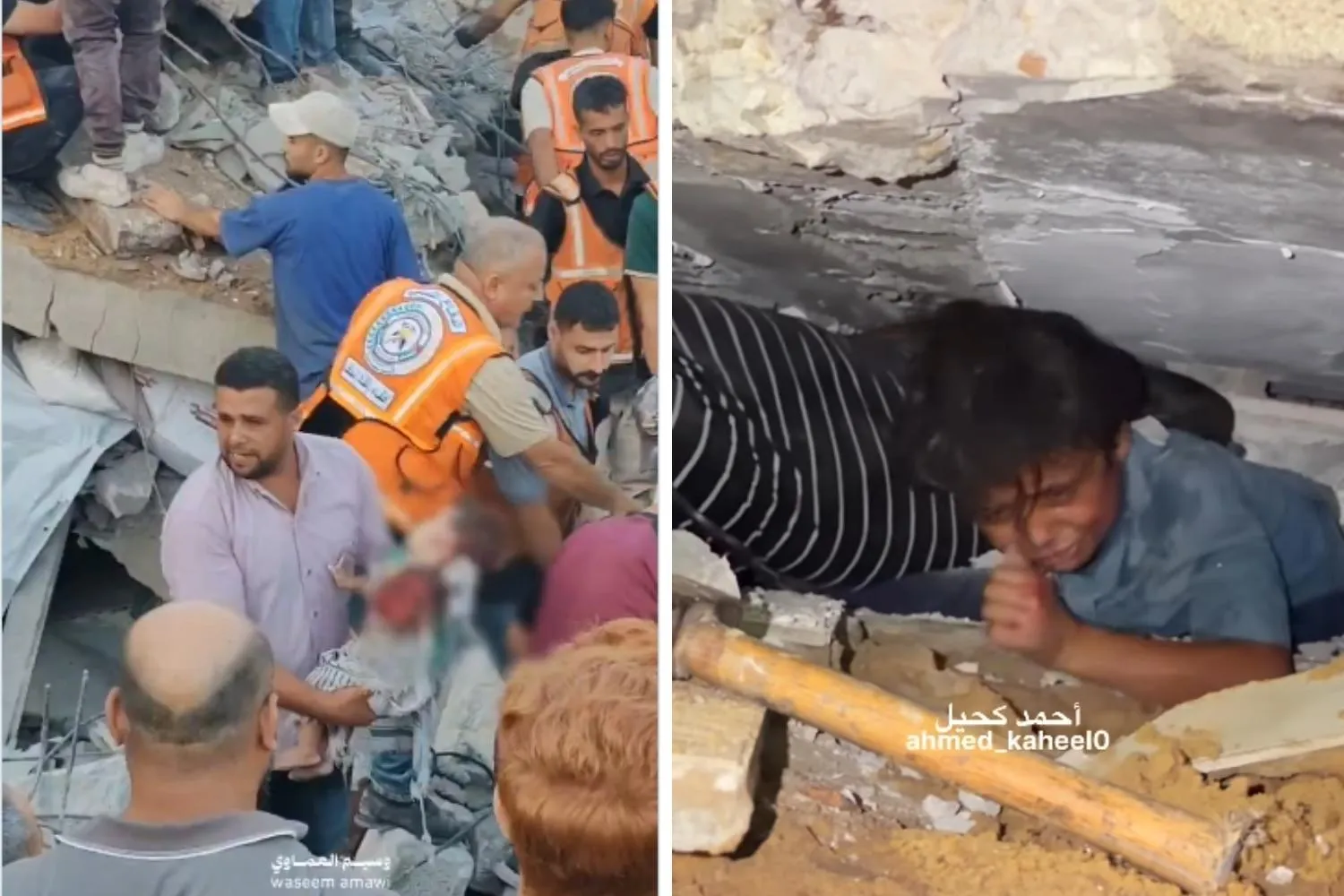 Crolla un edificio (bombardato) a Gaza: almeno 12 morti, fra cui bambini, si scava a mani nude per cercare i dispersi