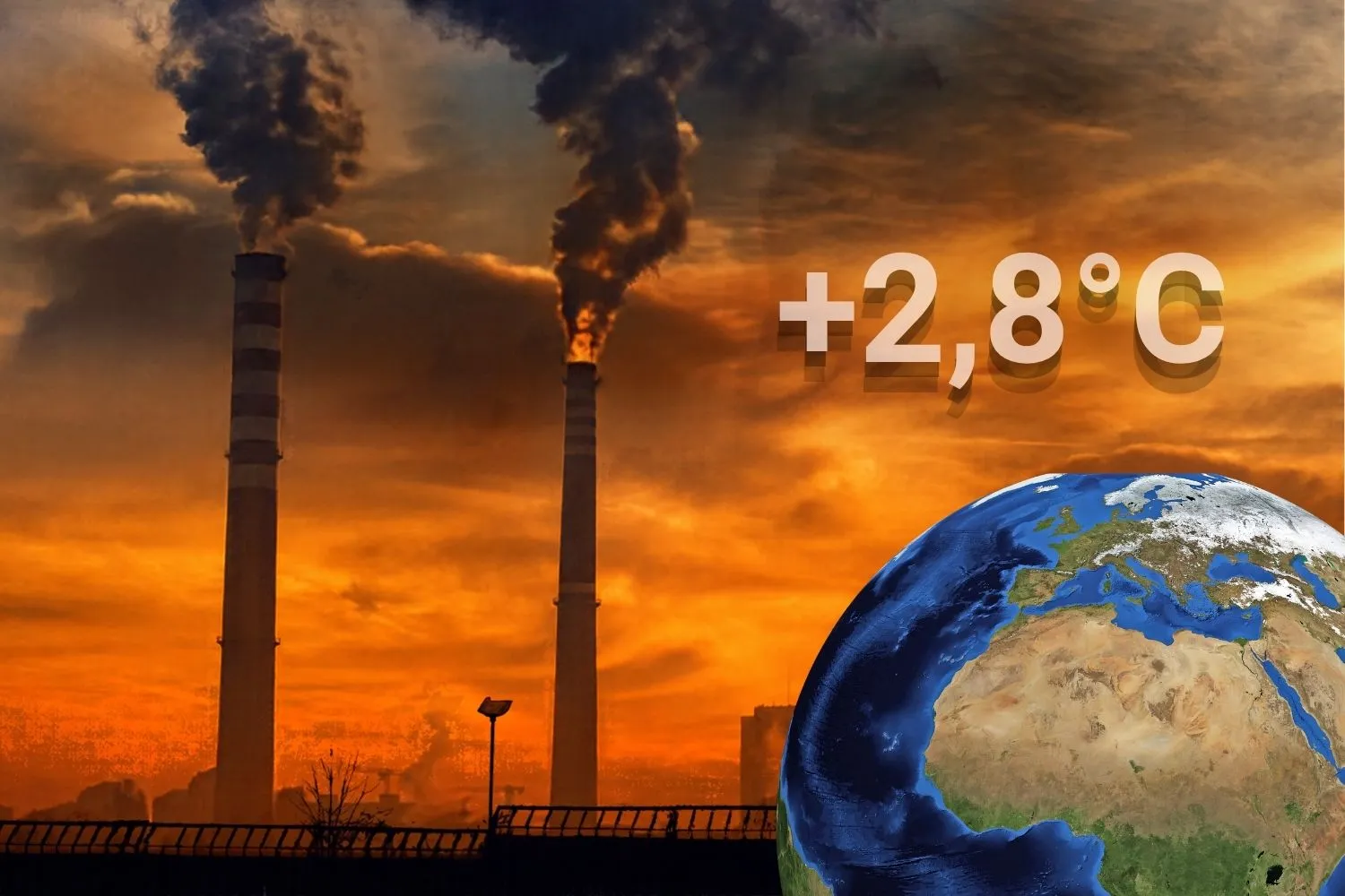 Non dovevamo superare 1,5°C di riscaldamento globale, ora rischiamo di arrivare a 2,8°C (entro fine secolo)